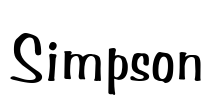 Simpson Font Image