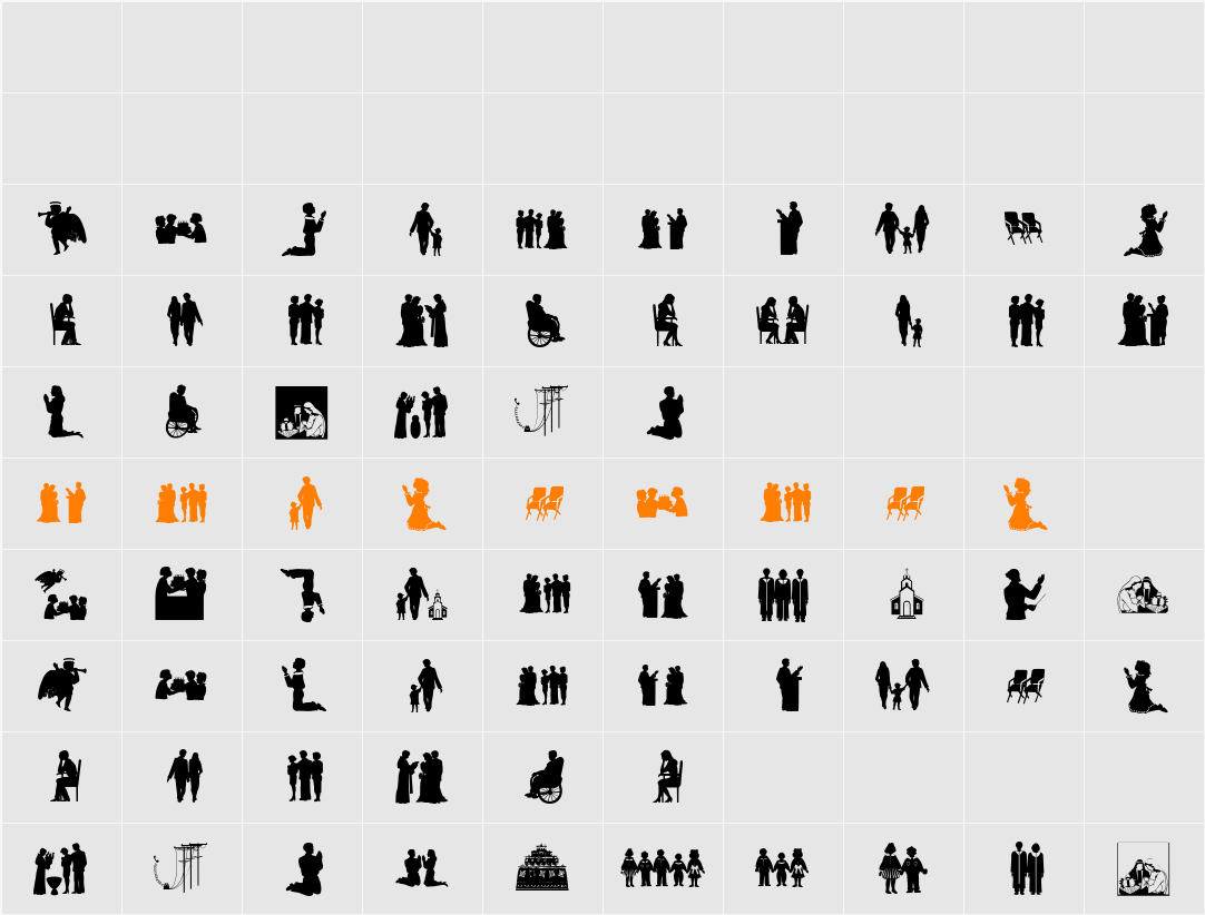 SilhouettA Character Map