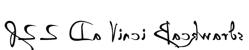 P22 Da Vinci Backwards Font Image
