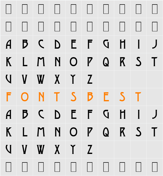 Dustine Solid Character Map