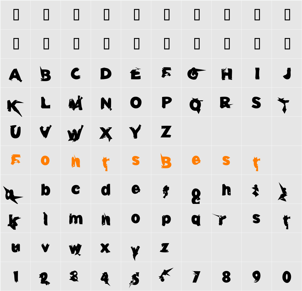 u27fog Character Map