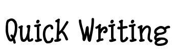 Quick Writing Font Image