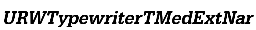 URWTypewriterTMedExtNar Font Image