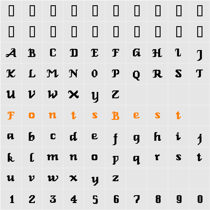 RoboChancerySSK Character Map