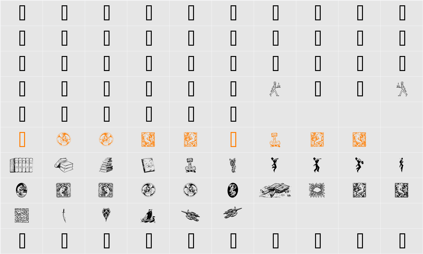 Listemagerens Ny Dingbats Character Map