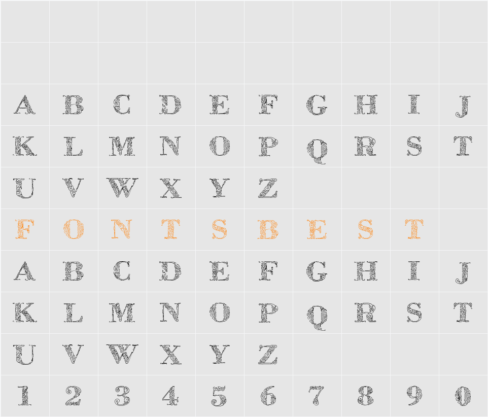 ZsylettPro Character Map