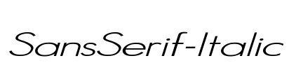 SansSerif-Italic Font Image