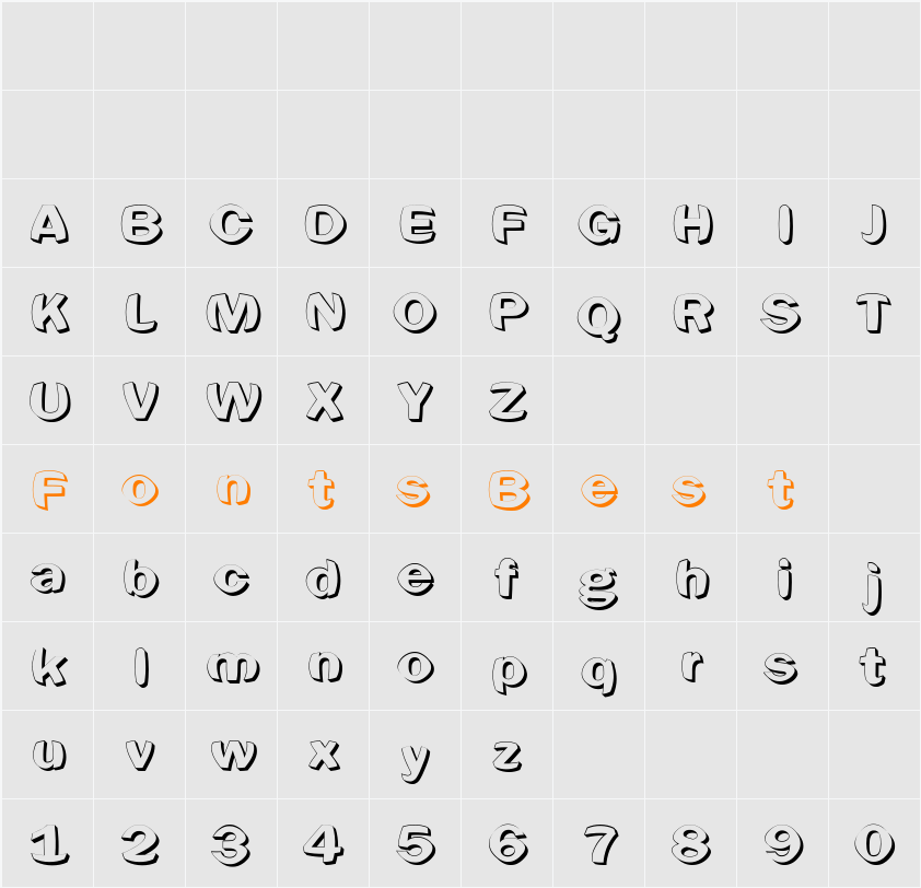 Sphericals-Shadow Character Map
