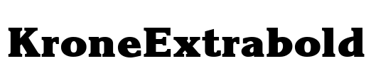 KroneExtrabold Font Image