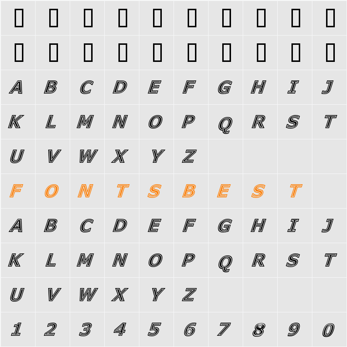 Genesee St Character Map