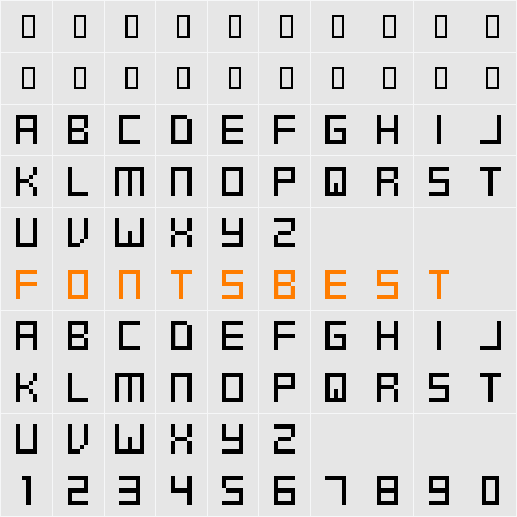 SWF!T_v01 Character Map