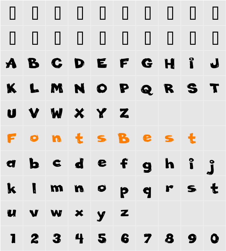 Little Piggy BTN Wide Character Map