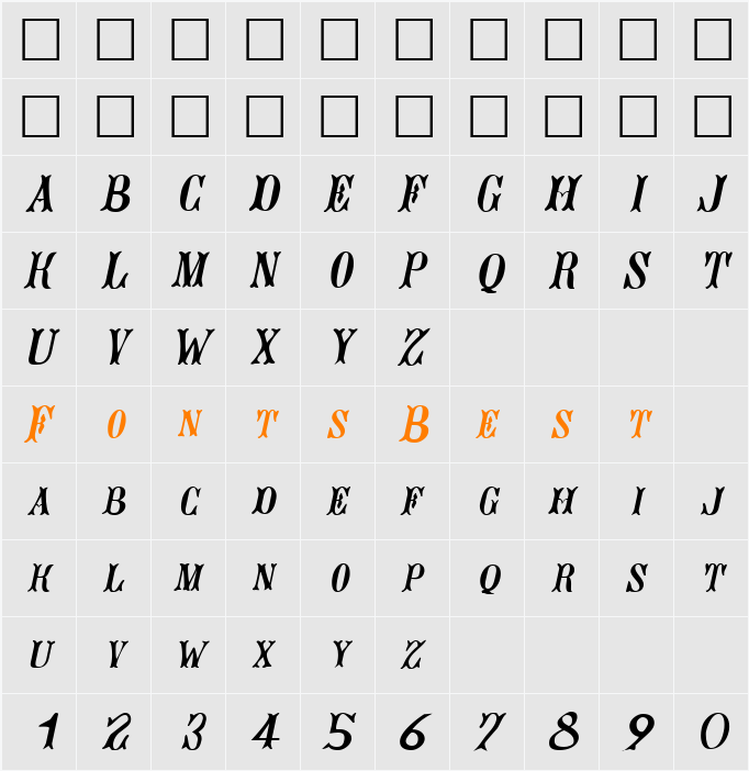 Jacques Character Map