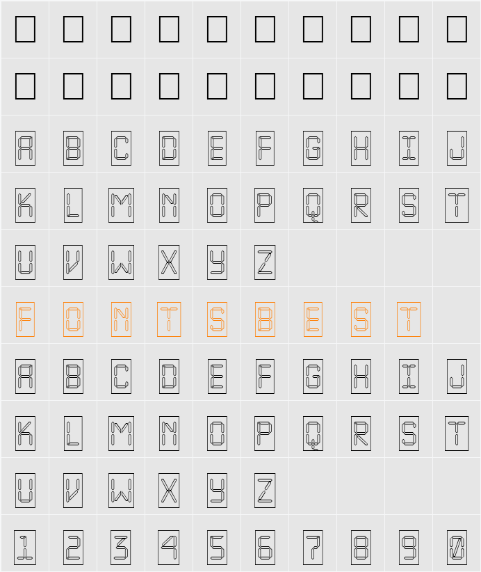 a_LCDNovaCmOtl Character Map