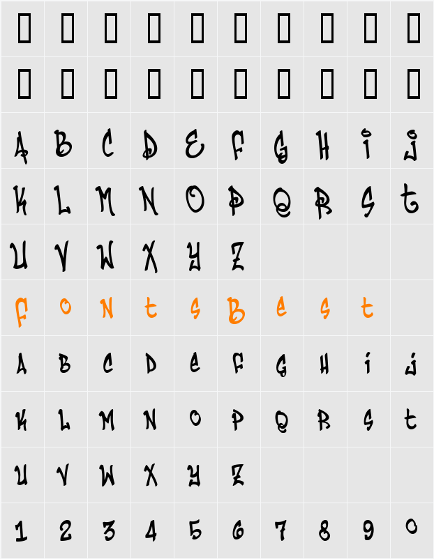 Humbucker Character Map