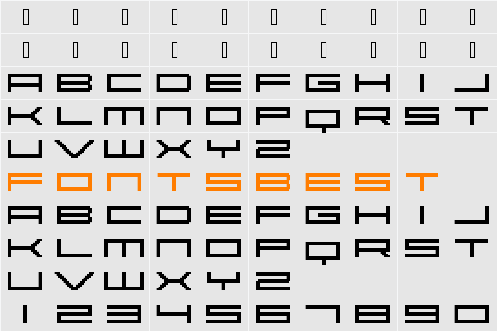 FFF Sailor Character Map