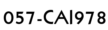 057-CAI978 Font Image