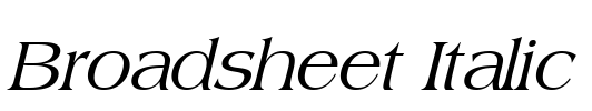 Broadsheet Italic