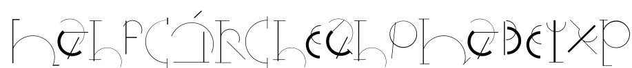 HalfCircleAlphabetXP Font Image