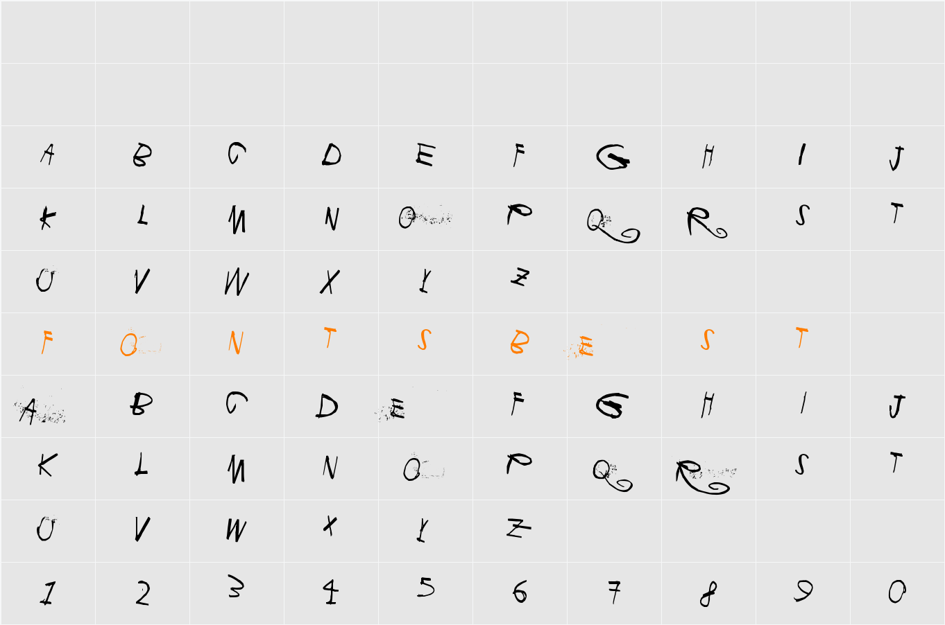 Libertango Character Map