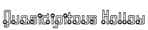 Quasidipitous Hollow Font Image
