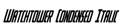 Watchtower Condensed Italic