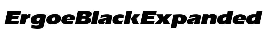 ErgoeBlackExpanded Font Image