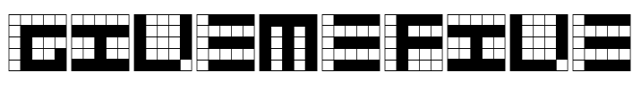 GiveMeFive Font Image