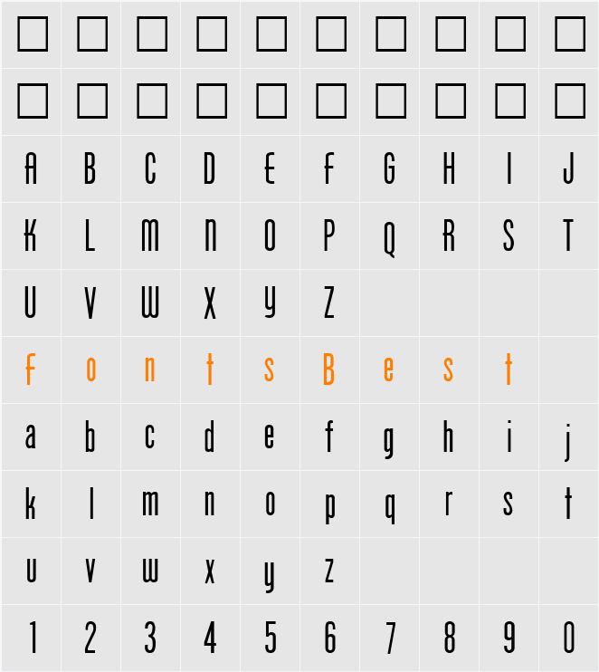 Protege Character Map