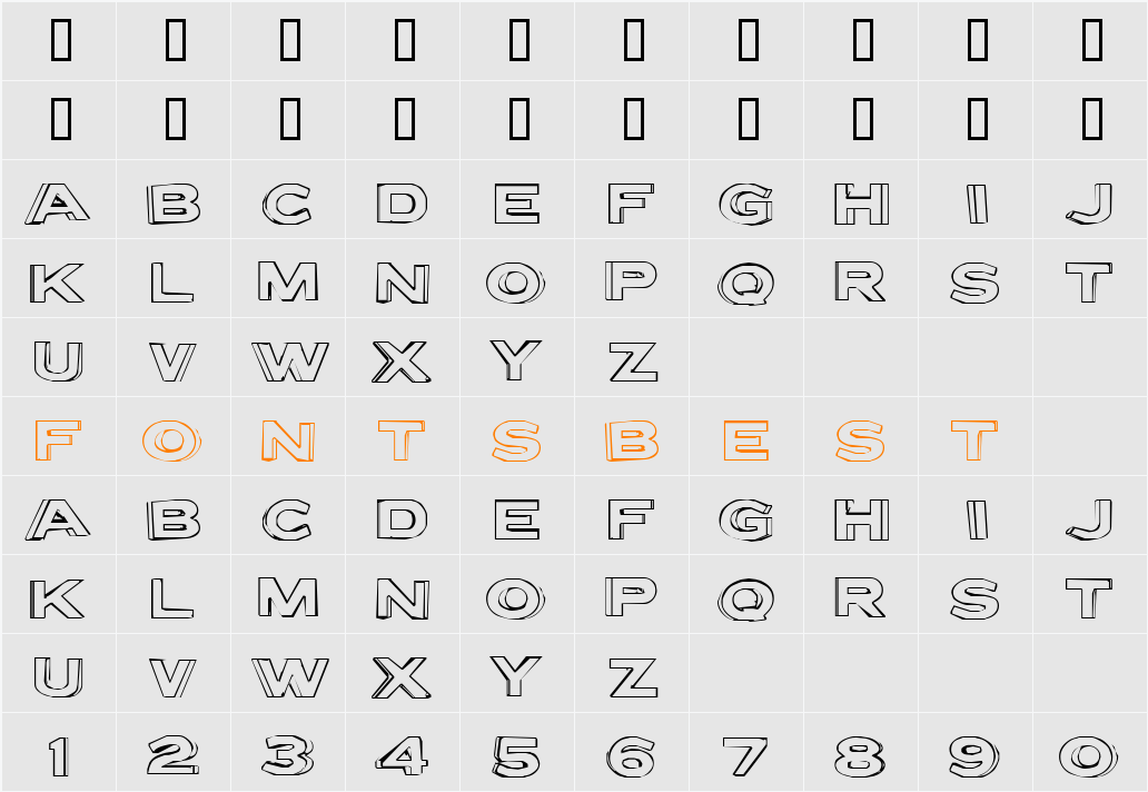 Letter Set B Character Map