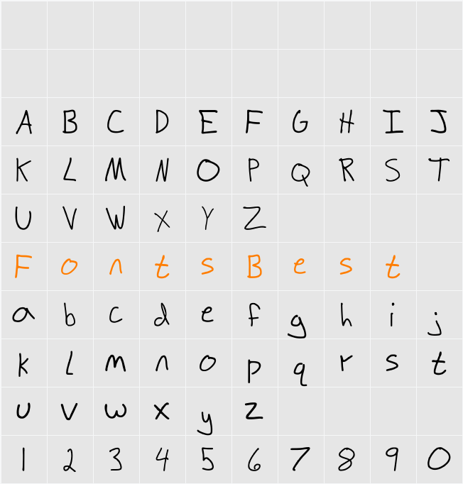 ScribbleZack Character Map