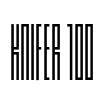 Knifer 100 Font Image
