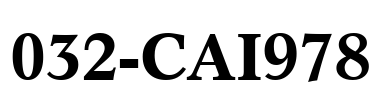 032-CAI978 Font Image