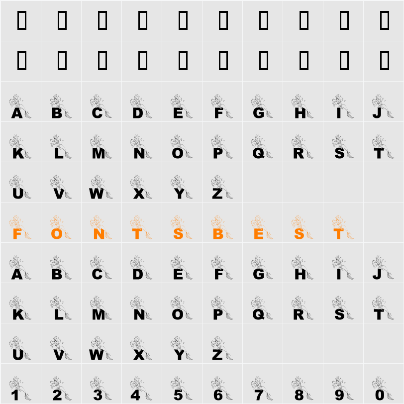 LMS Part Of The Font World Character Map