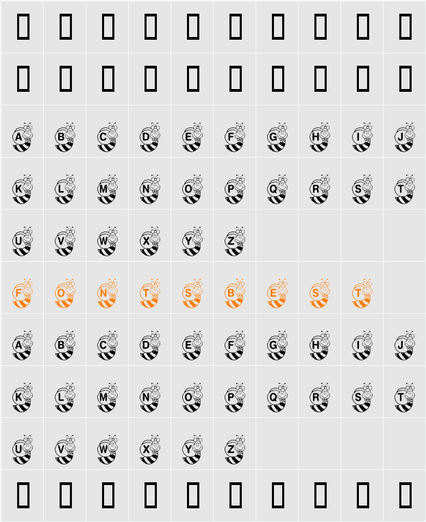 KR Hunnybee Character Map