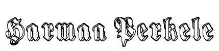 Harmaa Perkele Font Image