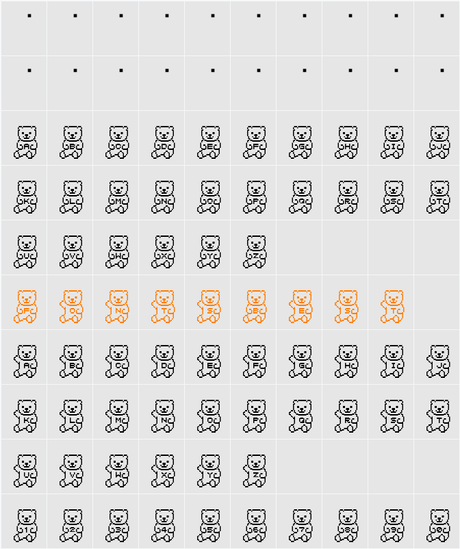 beaaaar Character Map