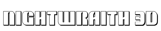 Nightwraith 3D Font Image