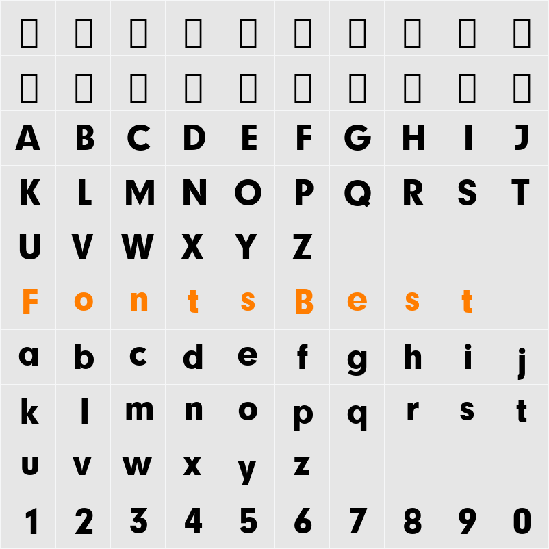 Geometr706 Md BT Character Map