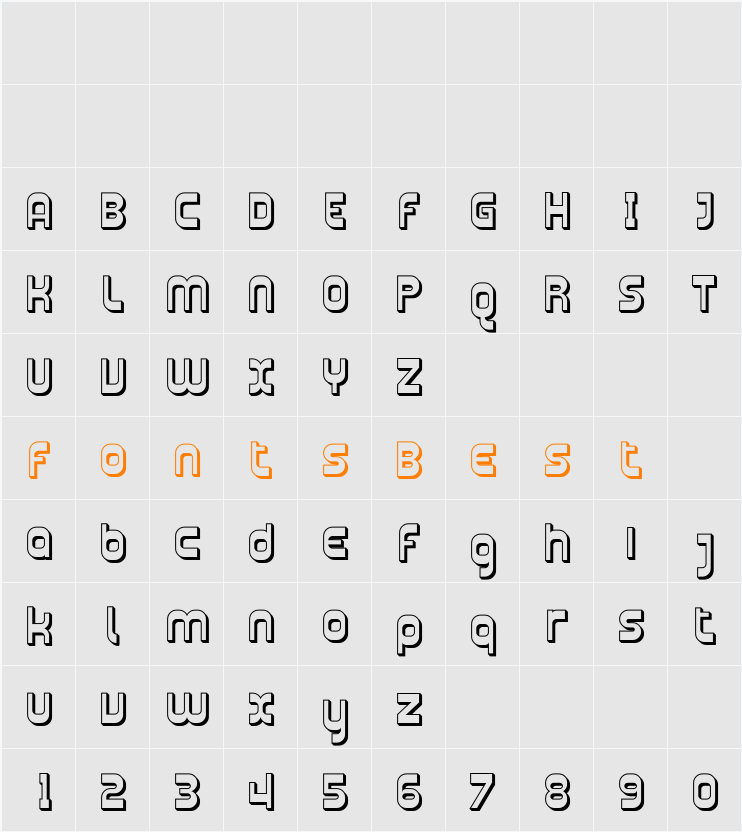 Plasmatica Shaded Character Map