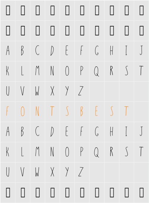 SIX_SIXTEEN_SIXTEEN Character Map