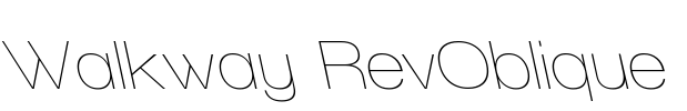 Walkway RevOblique Font Image