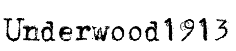 Underwood1913 Font Image