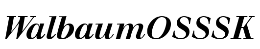 WalbaumOSSSK Font Image