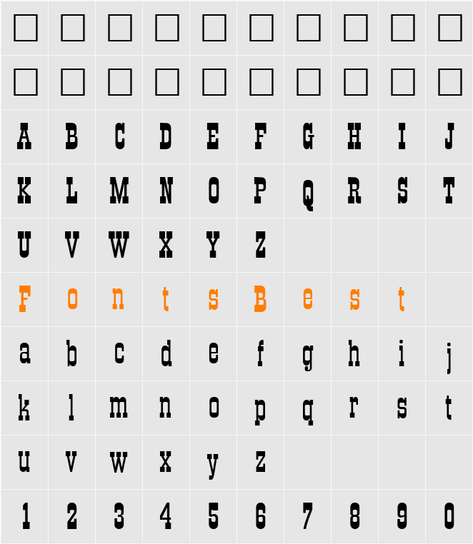 PT Sasparilla Character Map