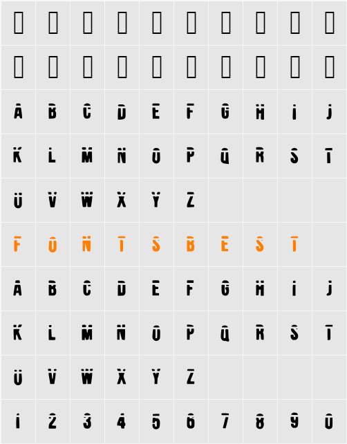 Waterline Character Map