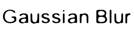 Gaussian Blur Font Image