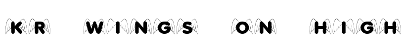KR Wings On High Font Image