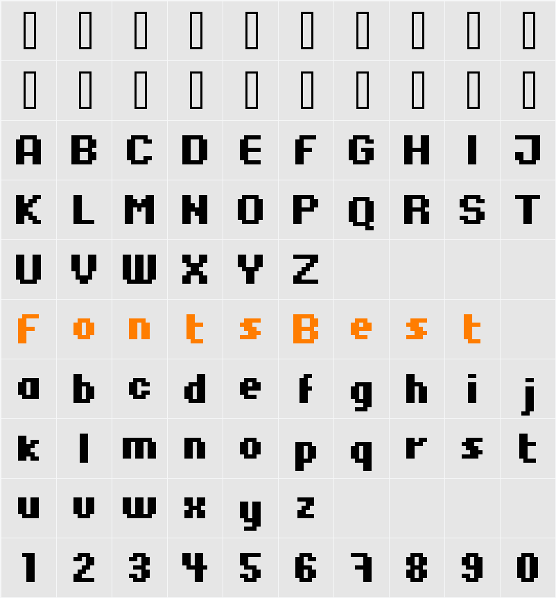xpdr06 Character Map