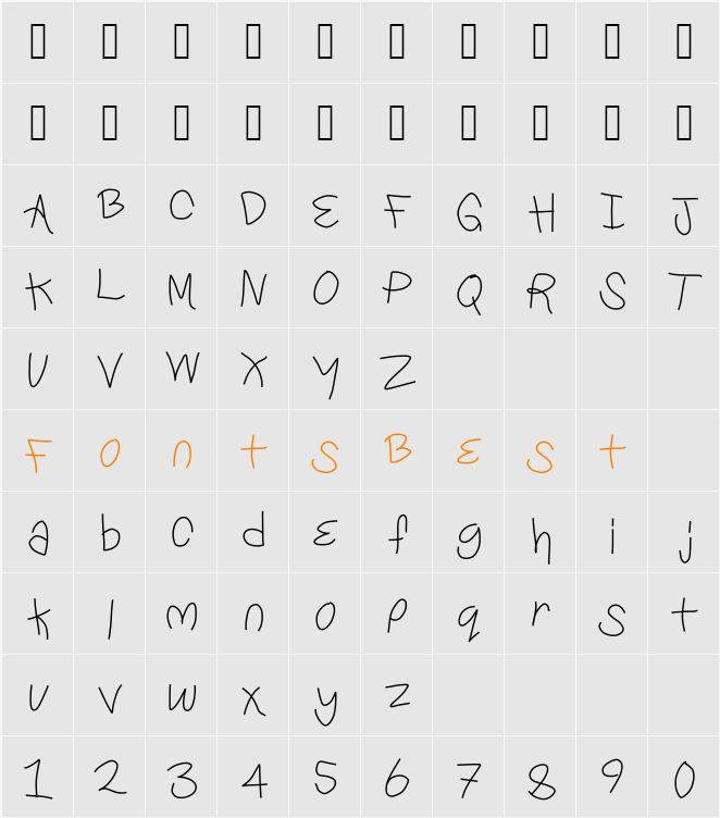 Yes siree bob Character Map